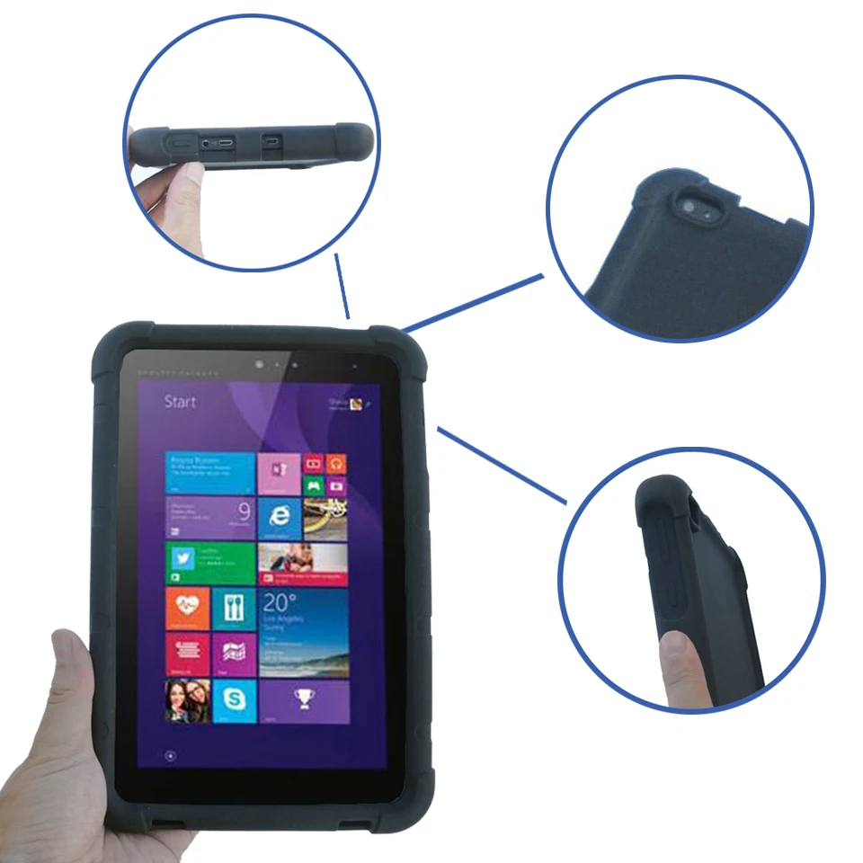 Чехол для HP Pro Tablet 408 G1 Силиконовый прочный чехол 8 0 дюйма черный бампер|Чехлы