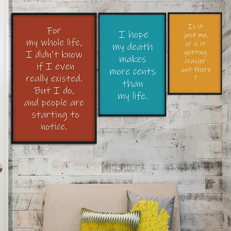 2019 кино Джокер вдохновляющие цитаты комиксы Картина на холсте постеры и принты