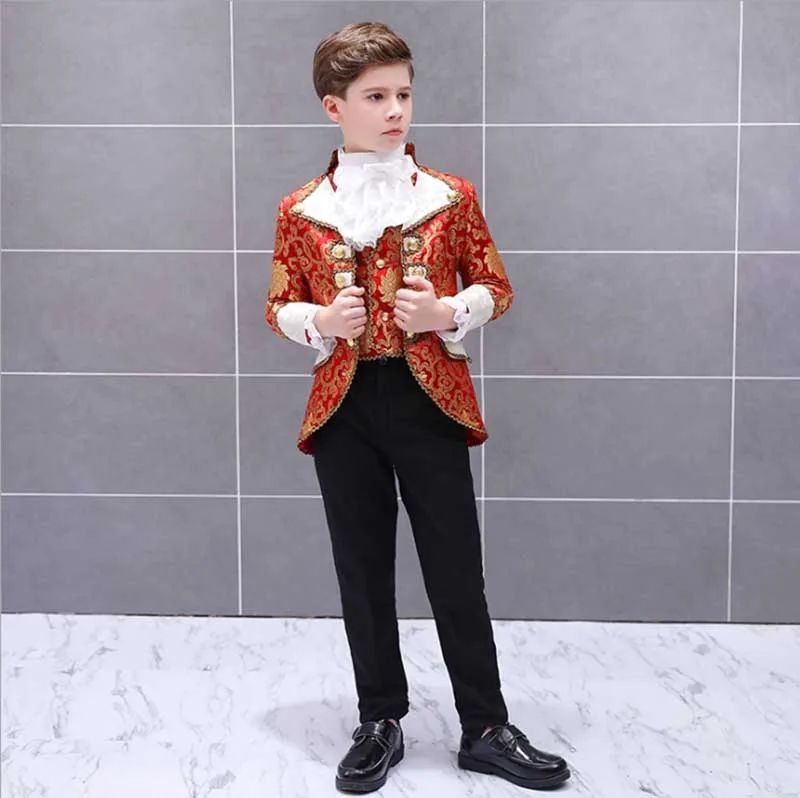 

Fantasia Children`s Halloween Cosplay Victorian King Prince Costume For Boys Kids Fancy Dress Birthday Gift For Boys Kids 3-14T