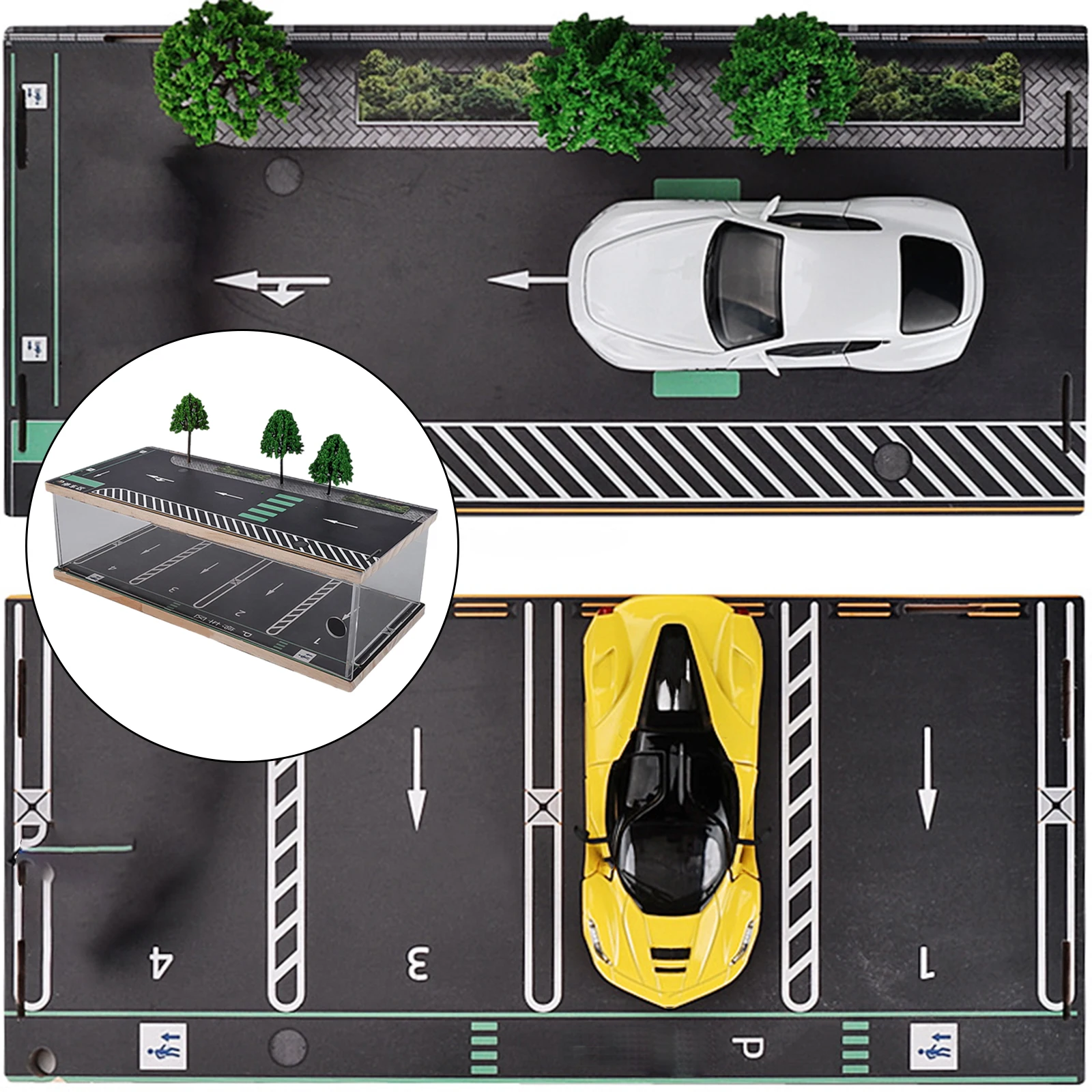 

1/32 Mini Parking Lot Photo Background Scene Decor Collection Gifts