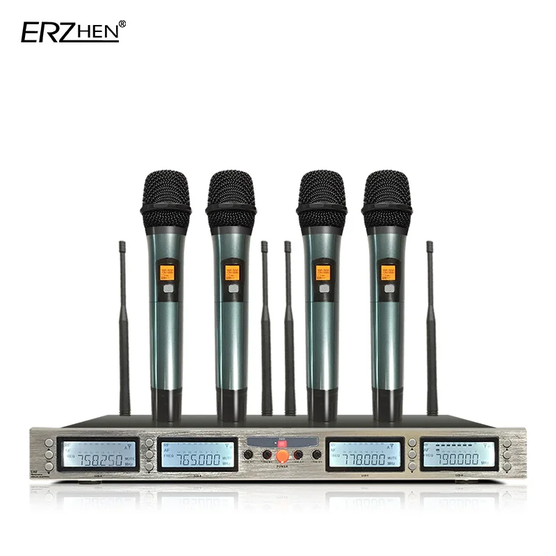 Профессиональный беспроводной УВЧ микрофон Система семья караоке пшеничный