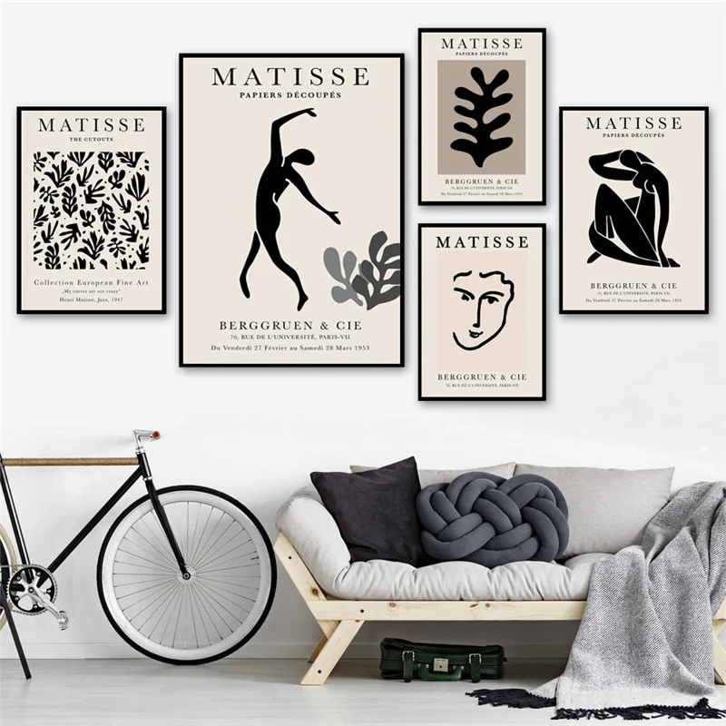 

Matisse Abstract Nude Figure Leaf Canvas Paintings Vintage Wall Art Print Nordic Posters Modern Wall Pictures Bedroom Home Decor