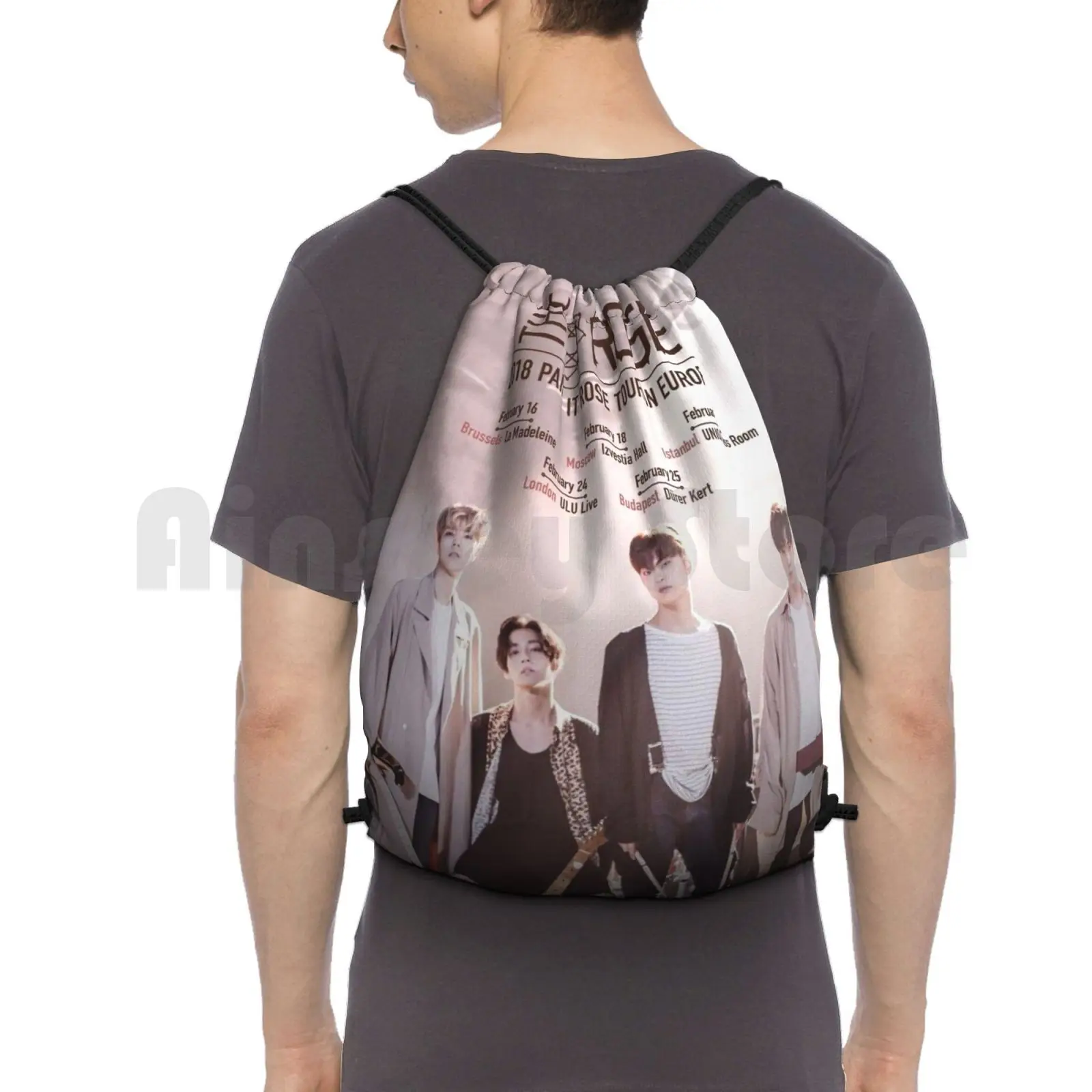 Постер-рюкзак на шнурке The Rose Kpop сумка для верховой езды альпинизма спортзала