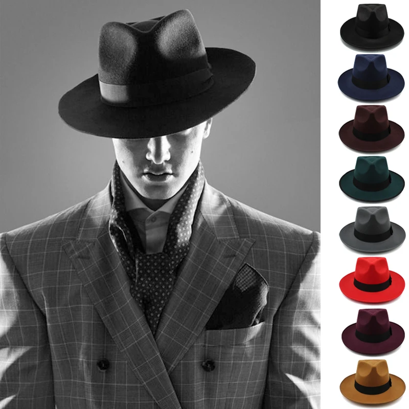 Панама с широкими полями для мужчин и женщин шляпа от солнца в стиле Трилби джаз