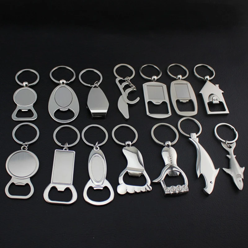 

1 Pcs Metal Corkscrew Keychain Lovely Bottle Opener Portable Kitchen Accessories Party Favor Gifts for Guests Car Key Ornament
