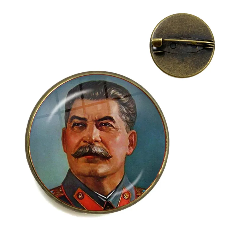 Советский СССР Сталин Ленин Броши классическая красная звезда Молот серп