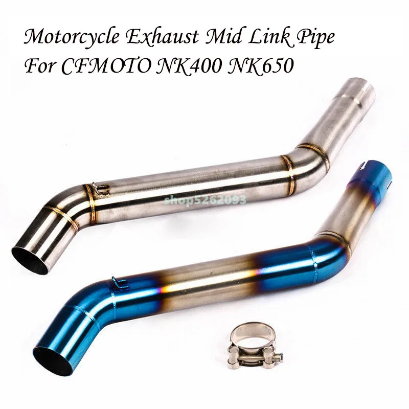 Silp On для CFMOTO NK400/NK650 мотоцикл из нержавеющей стали Половина синего цвета средняя