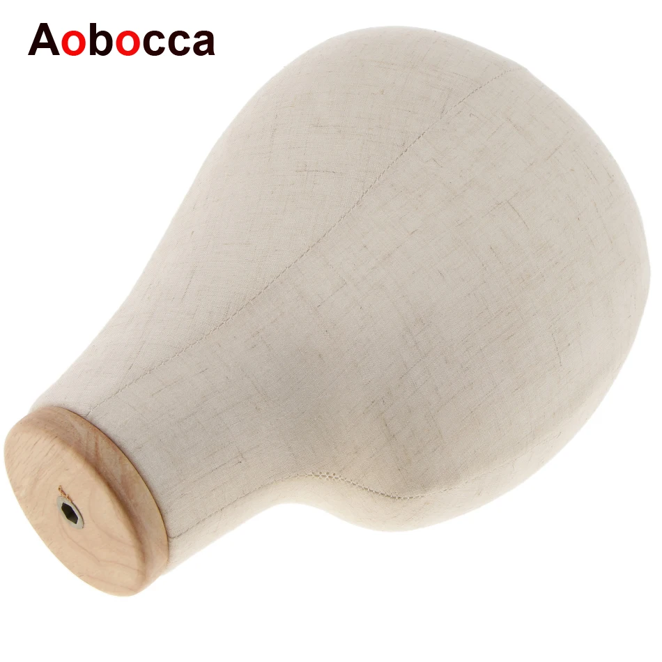 

Aobocca Mannequin Head Canvas Block Manikin Head Wigs Holder for Wig Making Hat Display Styling Wig Head Stand