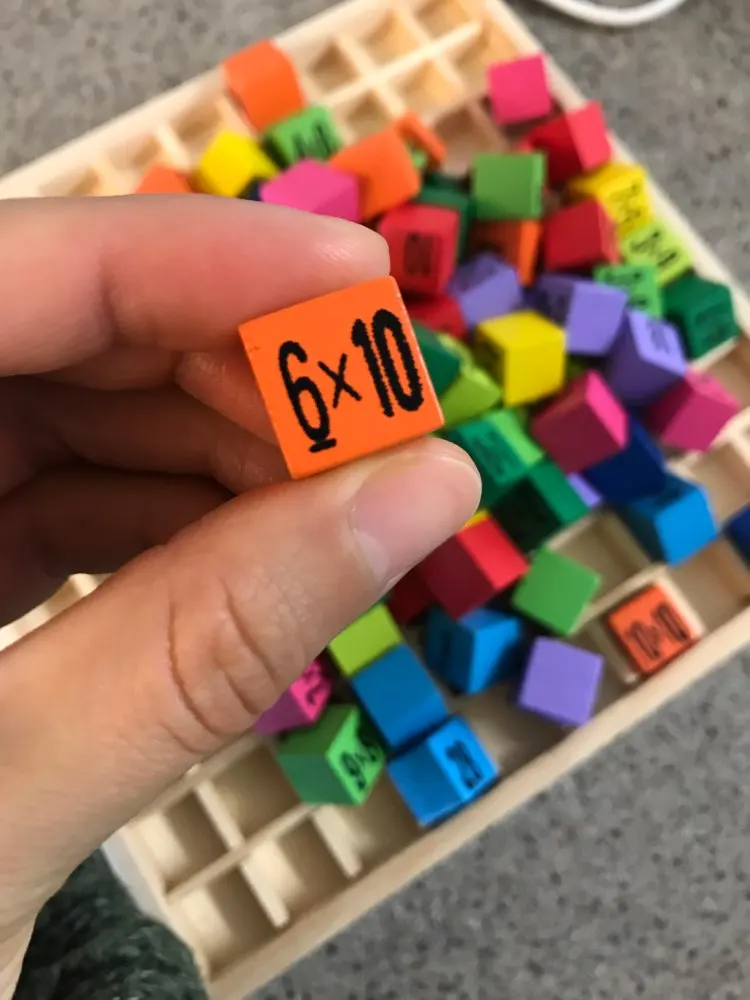 

Baby Wooden Toys 99 Multiplication Table Math Toy 10*10 Figure Blocks Baby Learn Educational Montessori Gifts