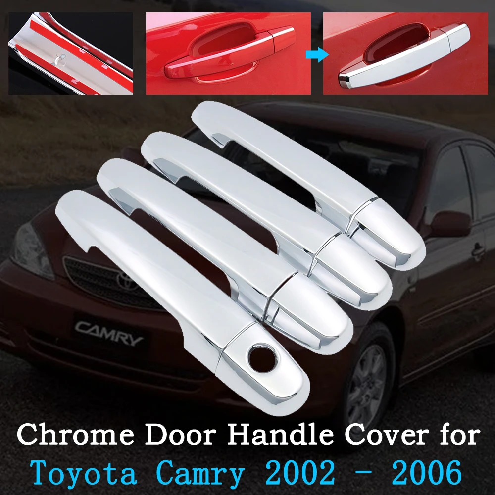 

Chrome Car Door Handle Cover for Toyota Camry XV30 Daihatsu Altis 2002~2006 Luxury Exterior Covering Accessories 2003 2004 2005