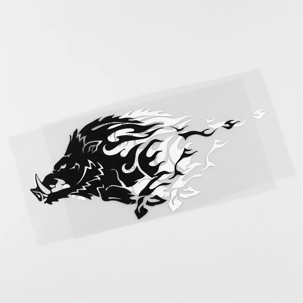 

Wild Boar Angry Pig Tribal Animal Vinyl Car Sticker Black /Silver 16.9CMX8.4CM