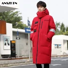 Новинка 2021, Высококачественная Толстая теплая зимняя куртка ANSZKTN, толстая парка на утином пуху с капюшоном, повседневное тонкое Мужское пальто