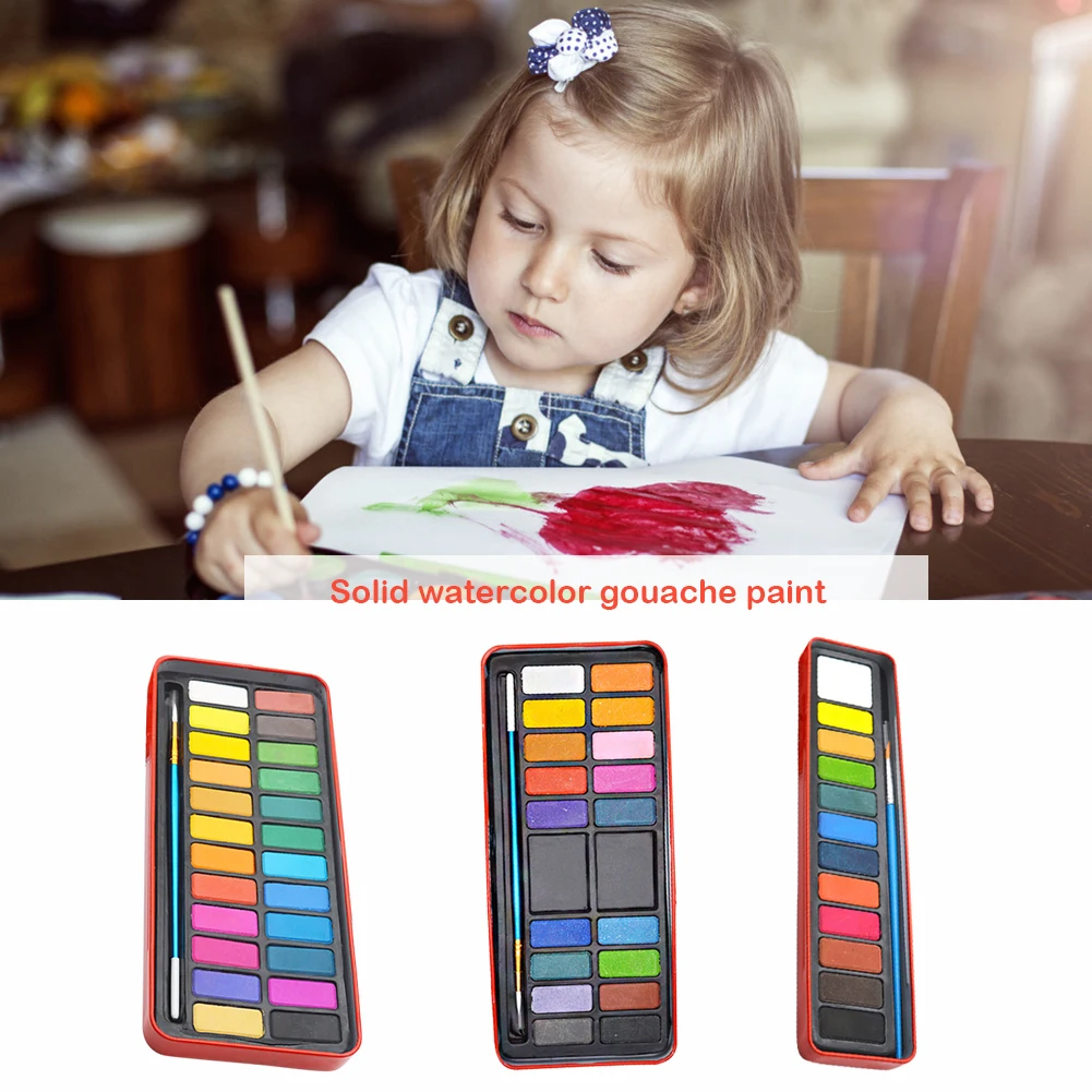 

12/18/24 Colors Solid Watercolor Paint Set Excellent Craftsmanship Well Durability Portable Drawing Water Color Pigment