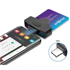 Устройство для чтения смарт-карт USB type-c, EMV, электронное устройство для чтения карт памяти, DNIE days citizen, sim-карта, соединитель, адаптер для телефонов Android