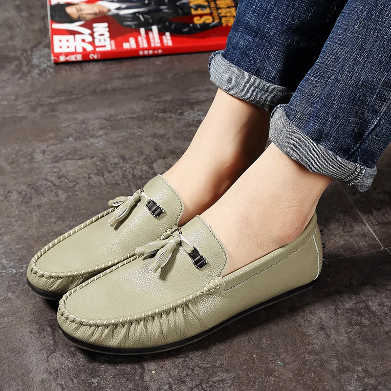 

Men Leather Shoes Boat Shoes Luxury Brand Mens Loafers Slip On Shoes Fashion Moccasins Casual Footwear Sapatos Masculino I