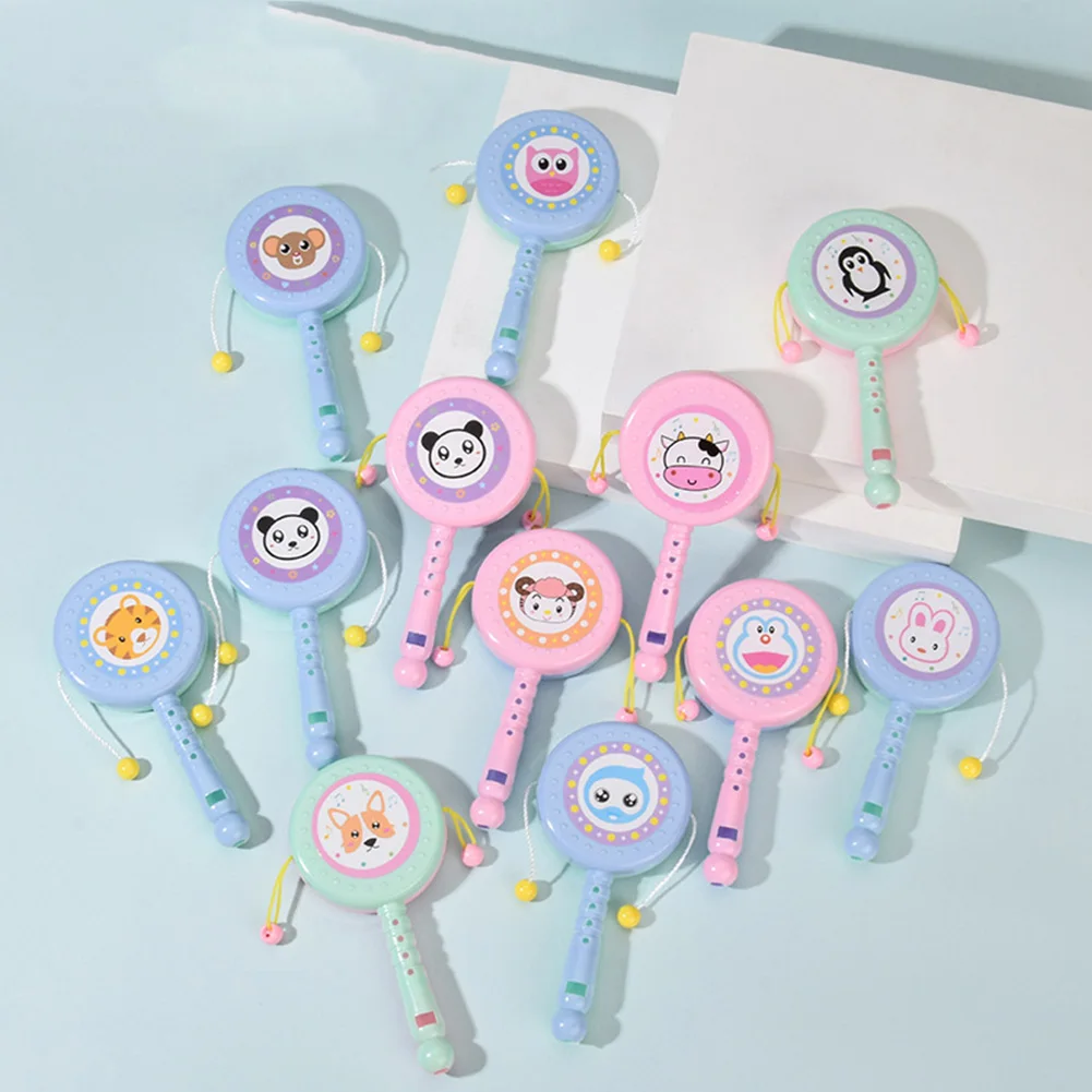 

Детский развивающий барабан-погремушка для раннего развития