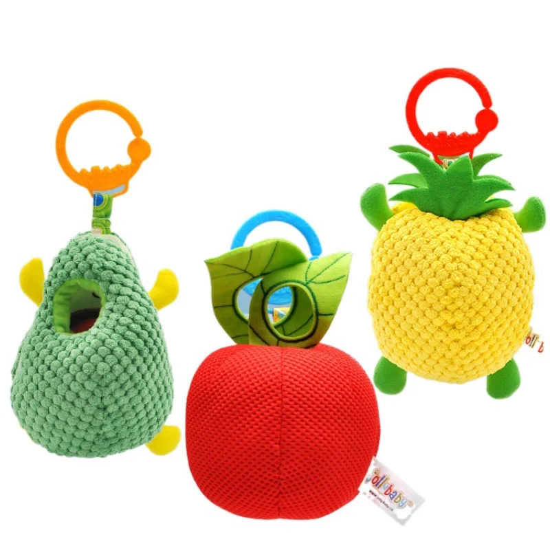 

Cartoon Baby Rattles Toys Fruit Bug 0-12 Months Bed Stroller Kids Mobile Hanging Newborn Plush Infant Educational For Boys Girl