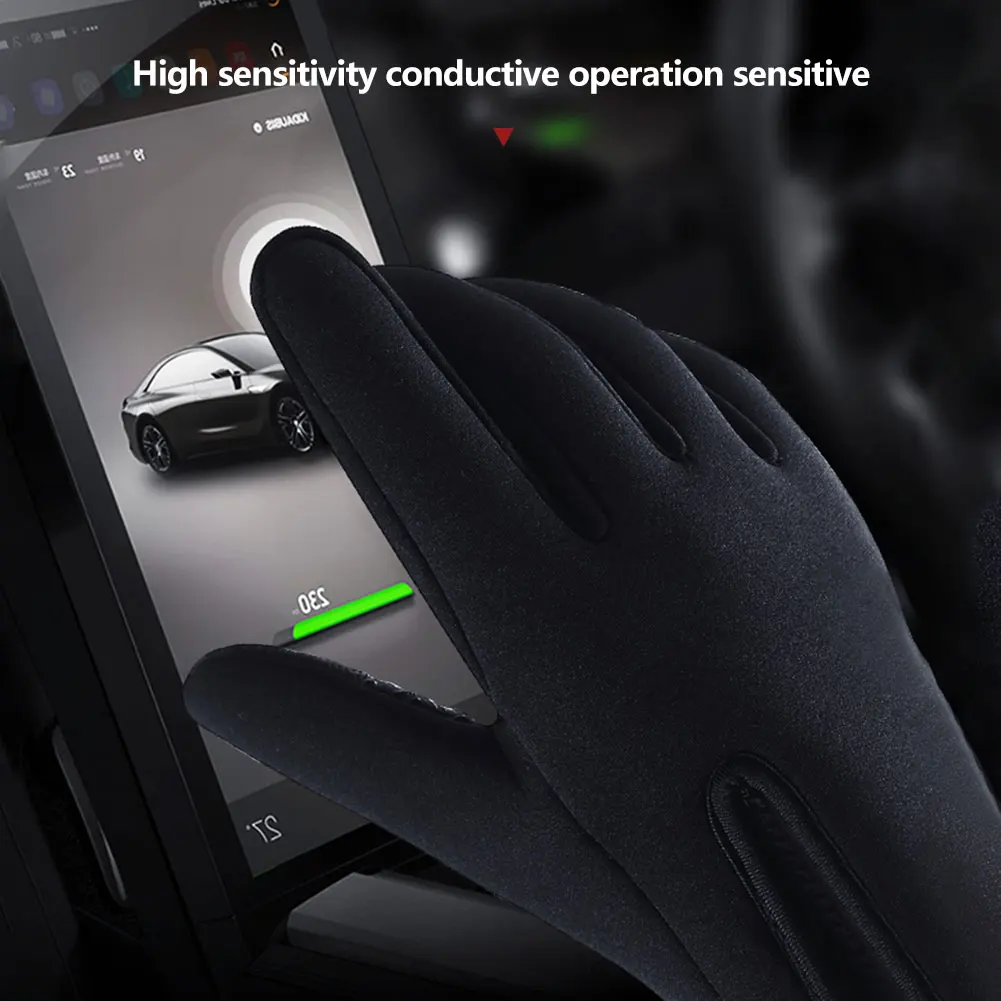 Унисекс для сенсорных экранов перчатки бега зимние уличные противоскользящие