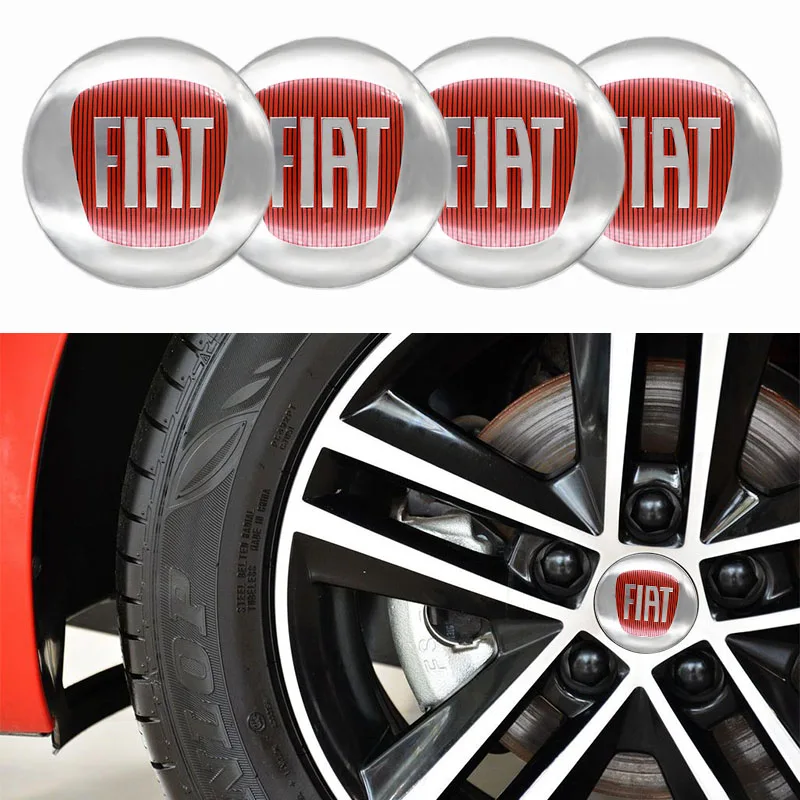 

4Pcs Wheel Center Hub Cover 65mm logo sticker, used for FIAT-LOGO personalized modification sticker, wheel center sticker
