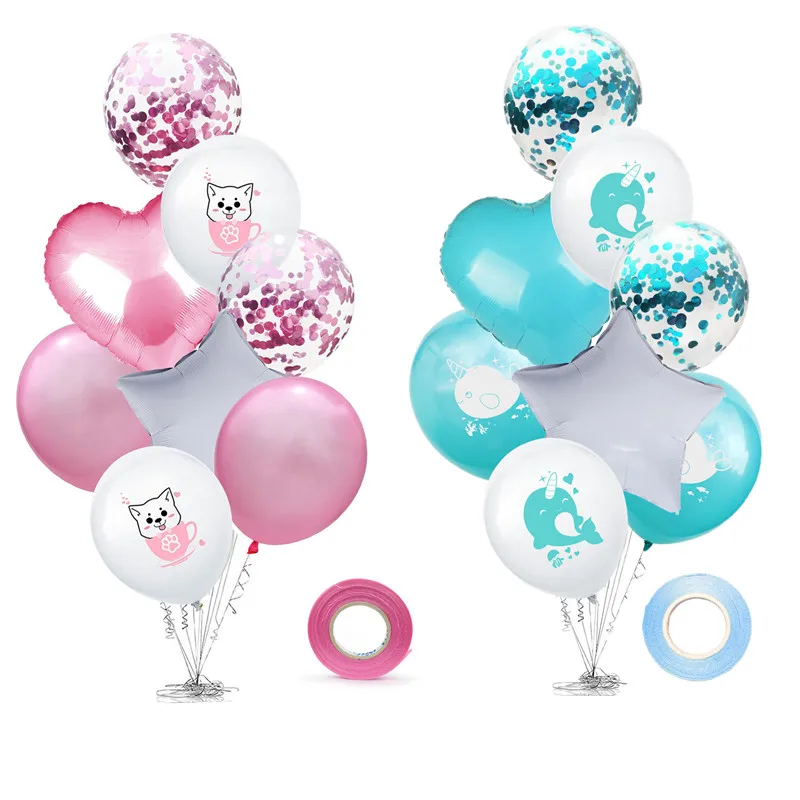 12 дюймовый латексный шар в виде мультяшного Кита кота собаки звездное сердце 18