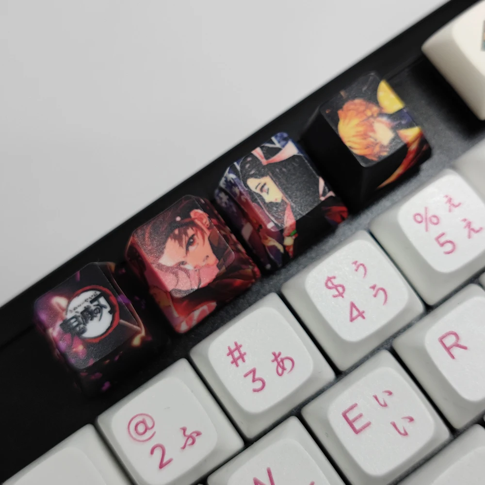 Японское аниме Demon Slayer Tanjirou Nezuko Zenitsu дизайн Keycaps Сублимация PBT для вишневого