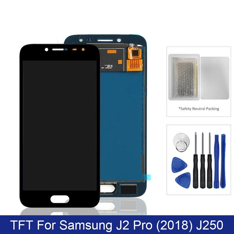 

ЖК-дисплей для Samsung Galaxy J2 Pro 2018, сенсорный экран, дигитайзер в сборе, TFT на SM J250F J250 J 2 2018 250F Sm-J250F 100% тест
