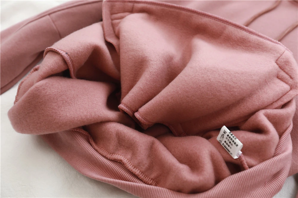 

Women Fleece Tracksuits Autumn Winter Long Sleeve Hoodies 2020 Hooded Sweatshirt Warm Oversize Pullovers