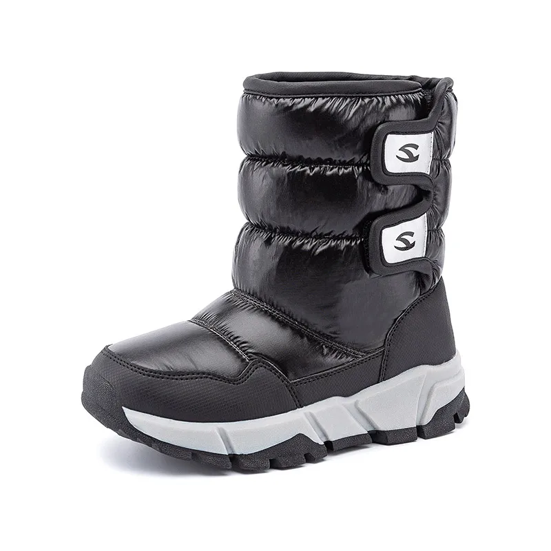 Детские зимние ботинки теплые модные плюшевые ботильоны с высоким берцем