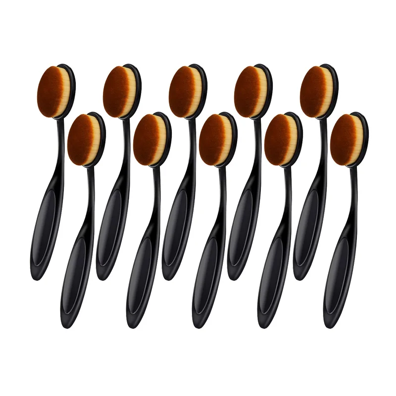 

5/10pcs Oval Toothbrush Shape Concealer Makeup Brushes Foundation Powder Brush BB Cream Liquid Brochas Maquillaje Beauty Tools