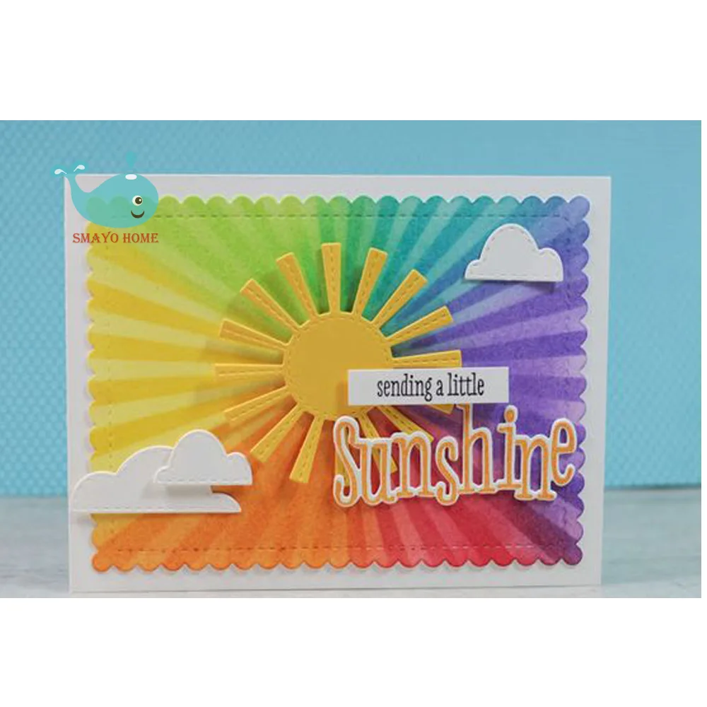 Трафарет для резки металла sun shine бумажные карточки скрапбукинга декоративные