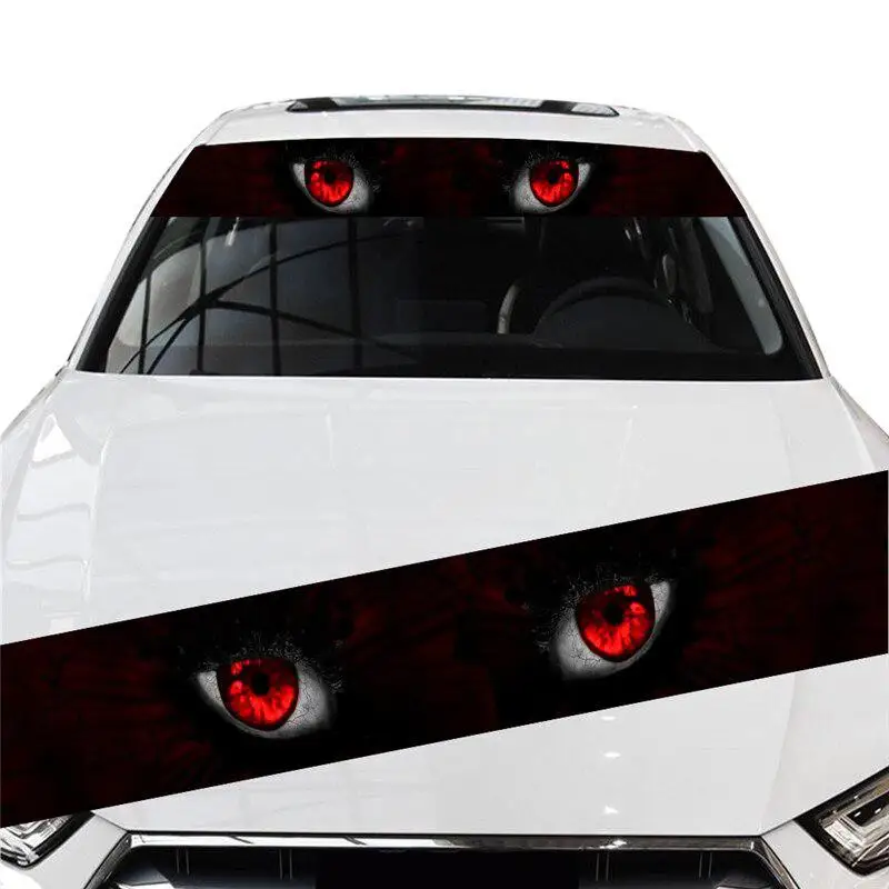 Прозрачная 3d наклейка на ветровое стекло автомобиля 130 см х 21 автомобильная