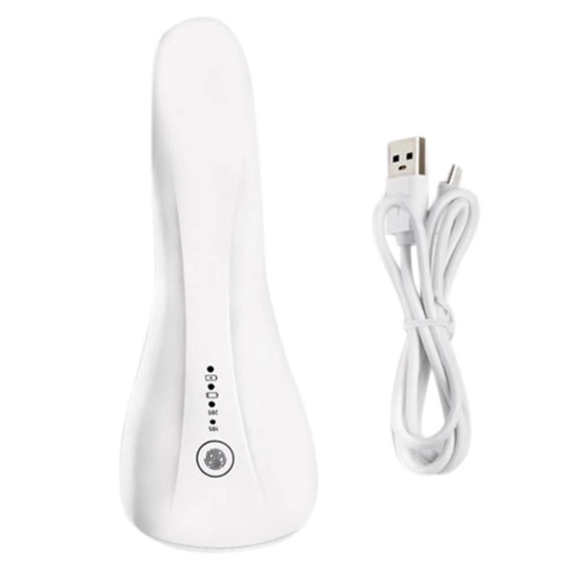 

Rechargeable Nail Lamp 3 LEDs Handheld Cordless Mini Battery Timer Nail Dryer UV LED Nail Light