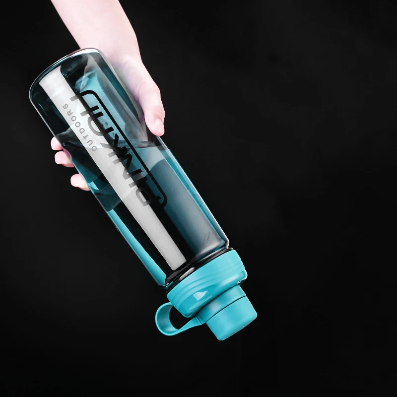 Бутылка для воды 860 мл пластиковая посуда напитков походов занятий спортом школы