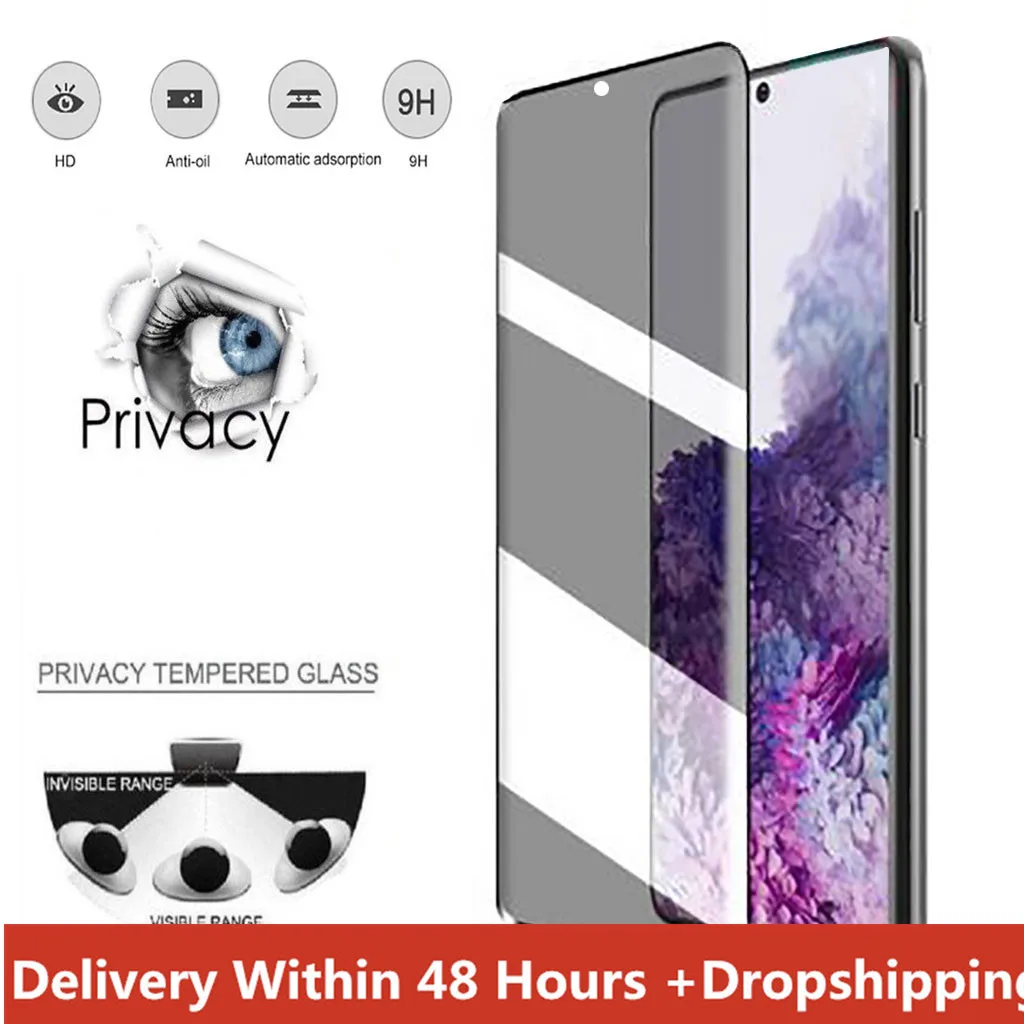 2020 Privacy Full Screen Protector Anti-see Tempered Glass For Samsung S20/s20 Plus Заставка Для Телефона Dropshipping #1 |