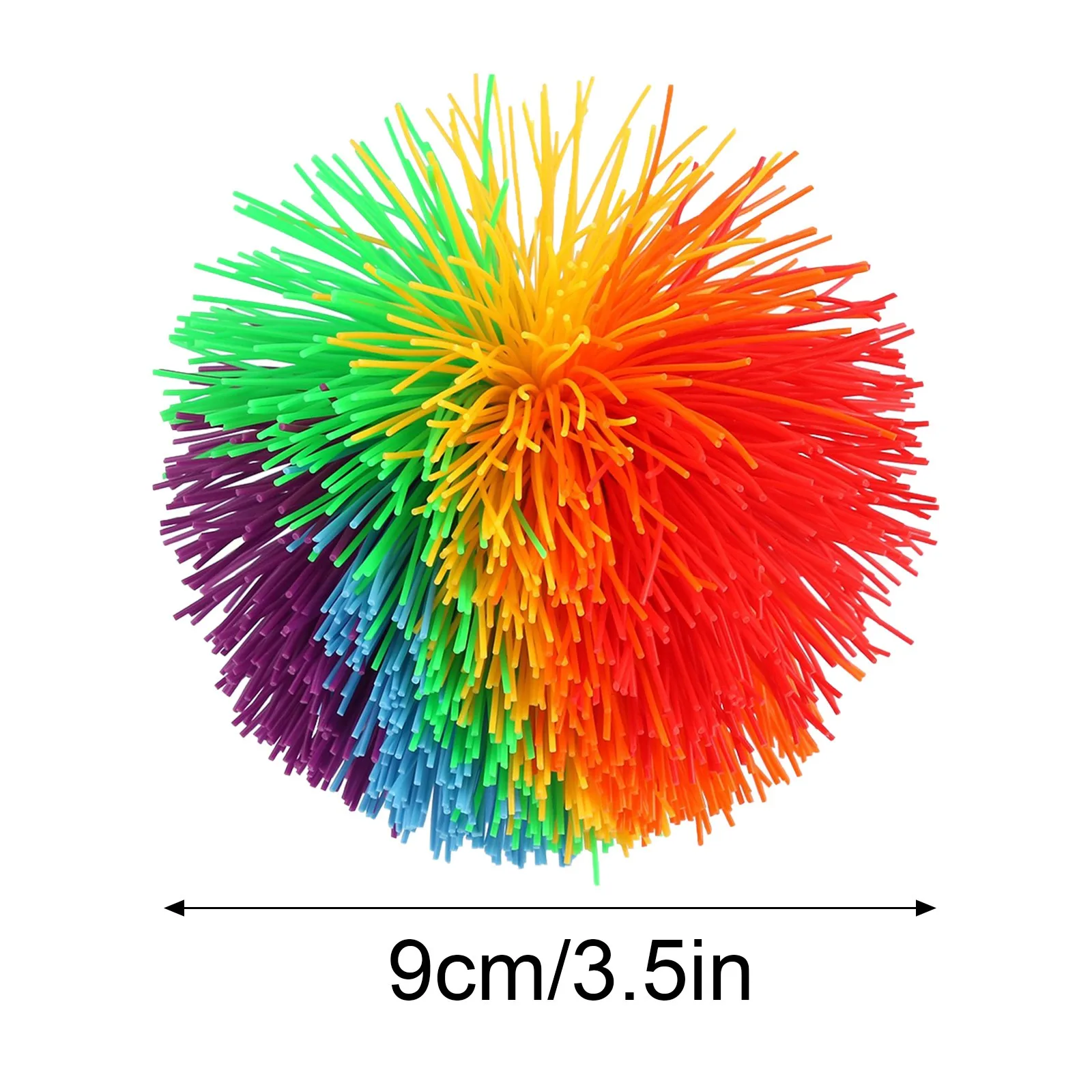 

figet toys Stress Large Rainbow Monkey Stringy Ball Silicone Bouncing Fluffy- Jugging Ball Funny Decompression Toys Kids Gift