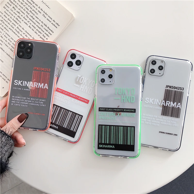 Задняя поверхность кварцевых японских Токио бренд наклеек со штрих-кодом чехол