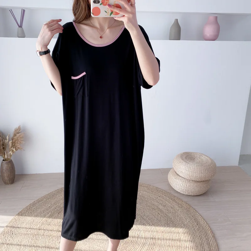 Размера плюс 6XL 150 кг летнее женское платье одноцветное Цвет форменное Женская