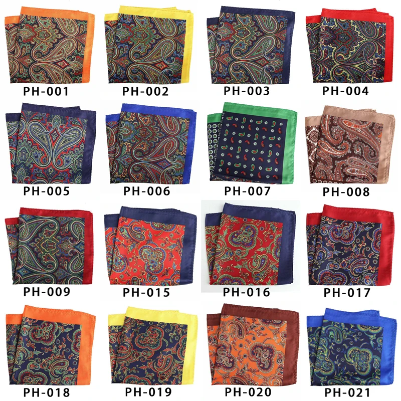 Мужской платок с принтом пейсли большой 32x32 см в горошек для повседневной носки