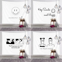 couple line drawing tapestry art wall hanging tapestry abstract picture home wall decor yoga mat lover cloth tapestry