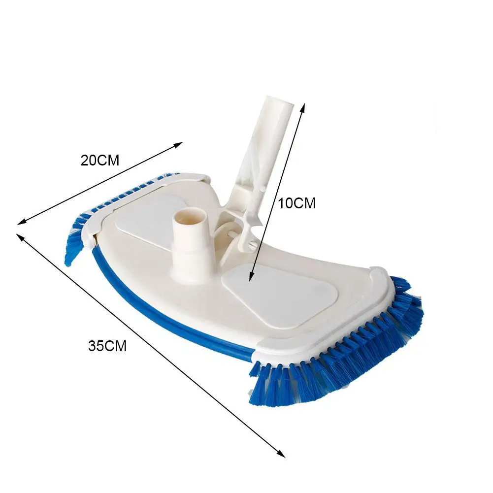 

Swimming Pool Cleaning Brush Durable Microfiber Arc With Bristles Pool Cleaning Suction Brush Cleaning Tool Brush Head