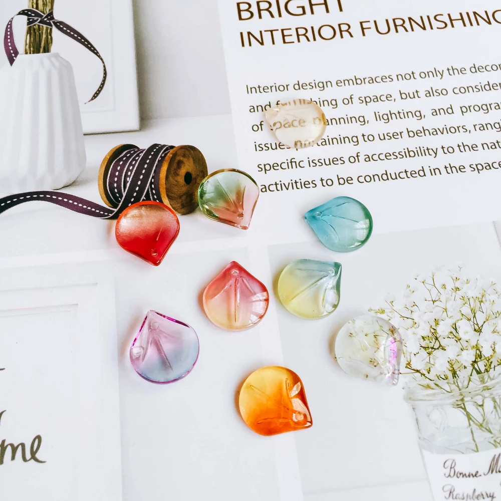 Разноцветные аксессуары для подвесок акриловые лепестки серьги ожерелья