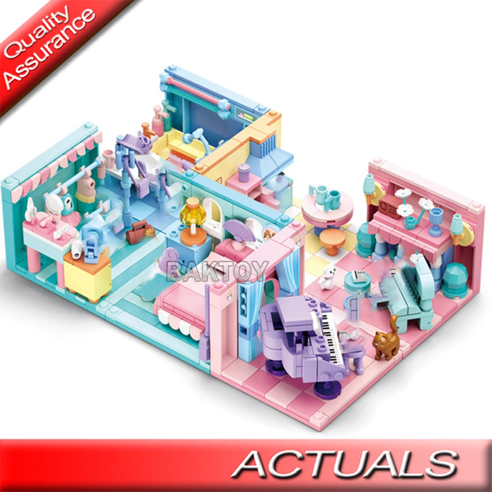 Принцесса друзья классический мини сад строительные блоки 6 в 1 Sluban 0757 MOC с