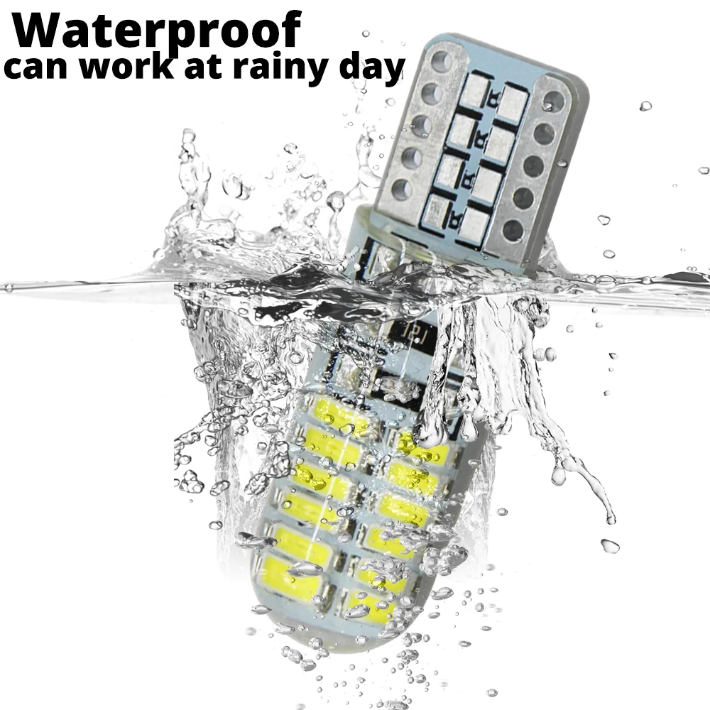 10X Clearance Car Light T10 W5W 12V Canbus 4014 24 Led Silicone Shell Bulb Reverse Parking Fog Signal Auto Styling Width Lights |