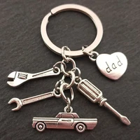 dad keychain mechanics keychain fathers day gifts car lover gift tools gift dad gift father keychain hand stampe souvenir