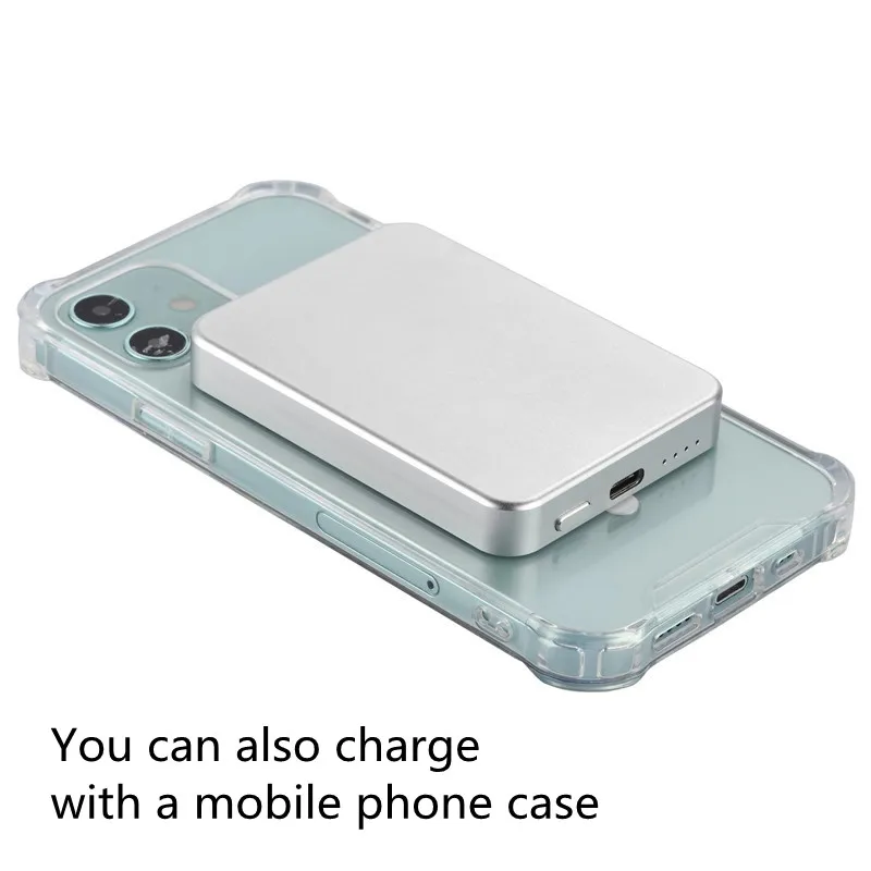 

For MagSafe Power Bank 5000mAh Wireless Charging Mobile Power Supply For iPhone 12 Pro Max Mini Xiaomi Magnetic wireless Charger