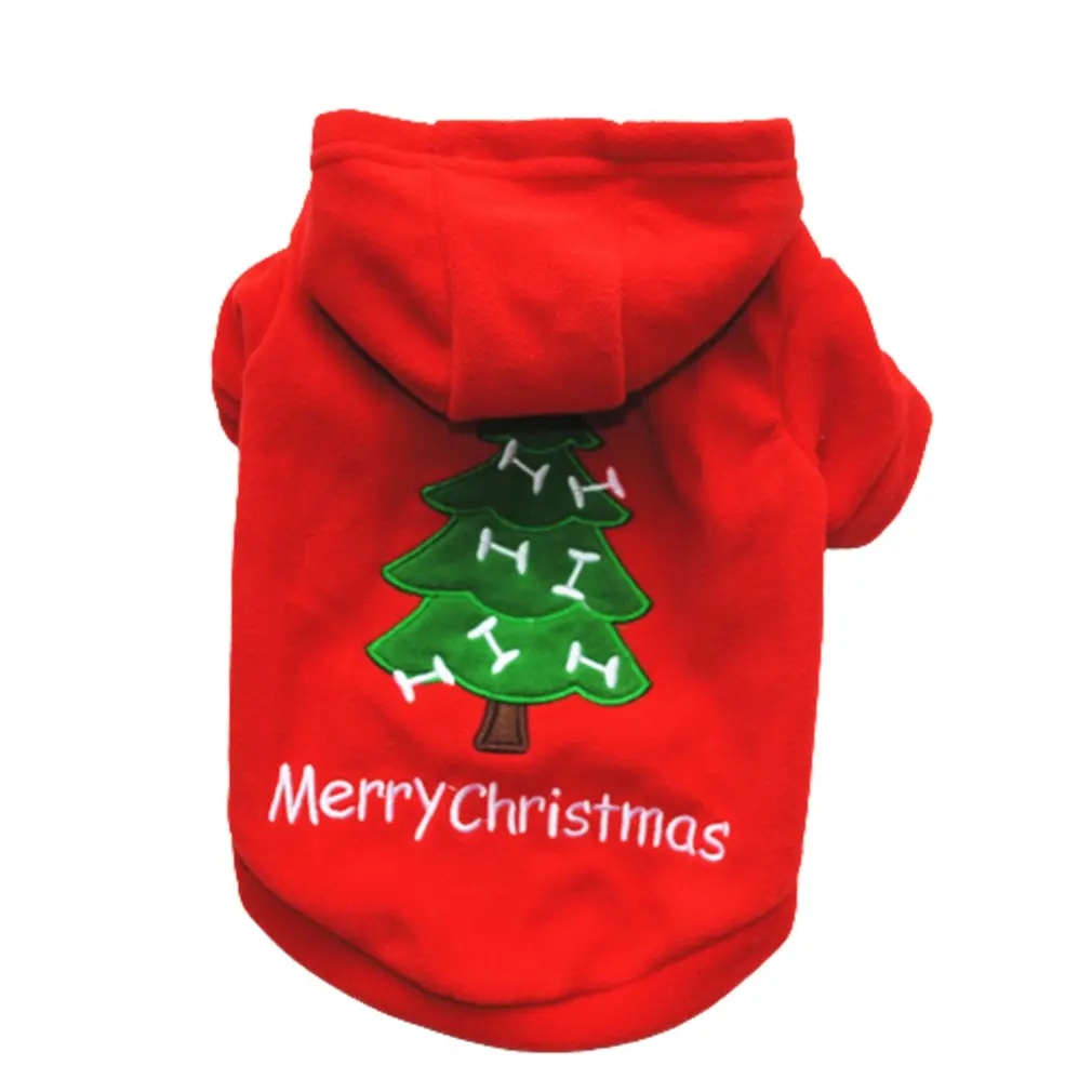 

Dog Christmas Pet Hoodie Clothes For Holiday Festival Party Sweater Costume For Small To Medium Dogs Winter Warm Coat