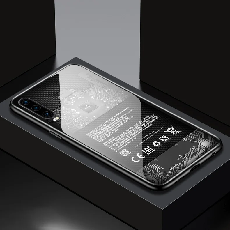 Pattern 4 GKK чехол из закаленного стекла для huawei P30 Pro Lite, защитный противоударный мягкий край, Рисунок высокой четкости, чехол для huawei P30 Pro - Цвет: Pattern 4