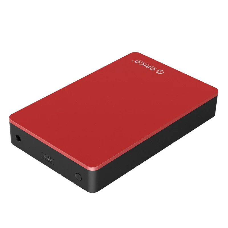 ORICO 3,5 дюйма type-C HDD чехол алюминиевый SATA для USB C внешний жесткий диск Корпус для 8 ТБ HDD SSD с адаптером питания 12 В