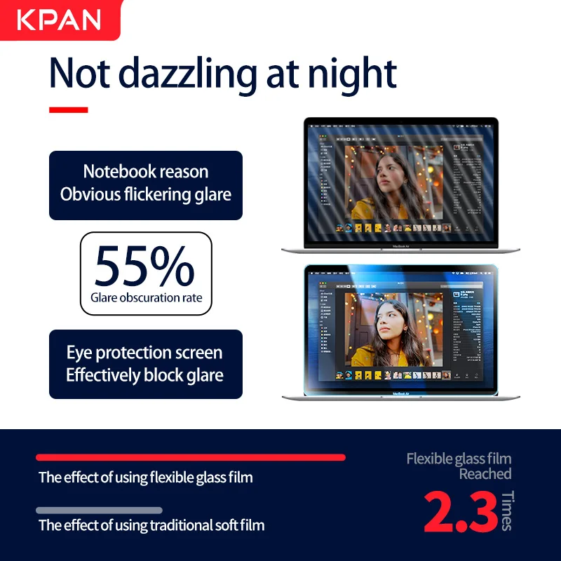 Пленка для экрана ноутбука KPAN Apple MacBook Pro 14 A2442 16 A2485 (M1PRO Max) HD 4K прозрачная защитная