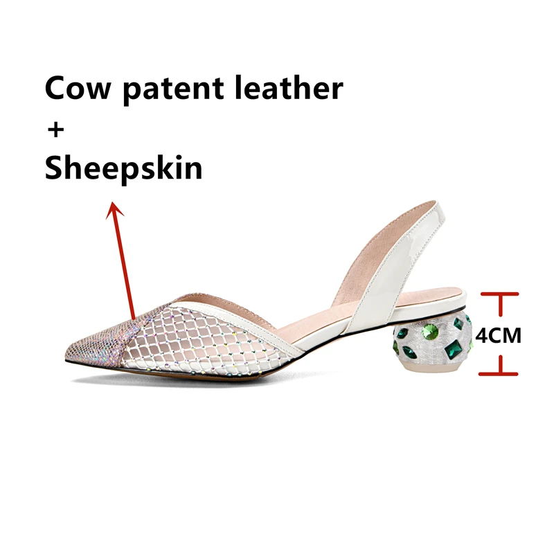 Босоножки CONASCO женские из натуральной кожи модные сандалии лакированной